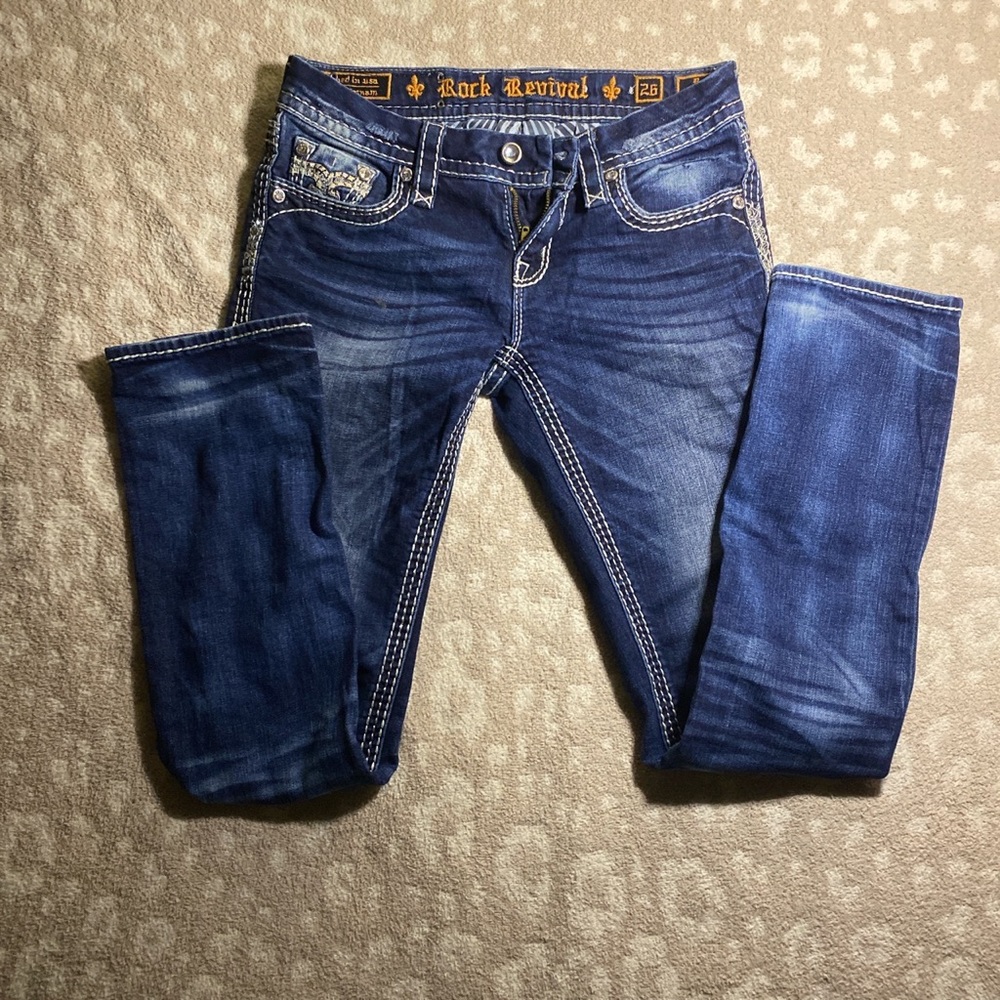 3 Rock Revival Berry Straight Leg Jeans